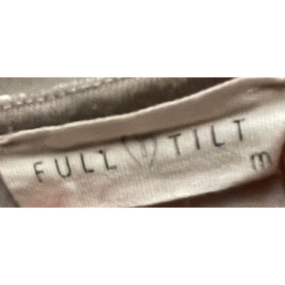 FULL TILT DRESS SIZE MEDIUM CRUSHED VELVET SKATER DRESS WHITE SILVER - Picture 3 of 7